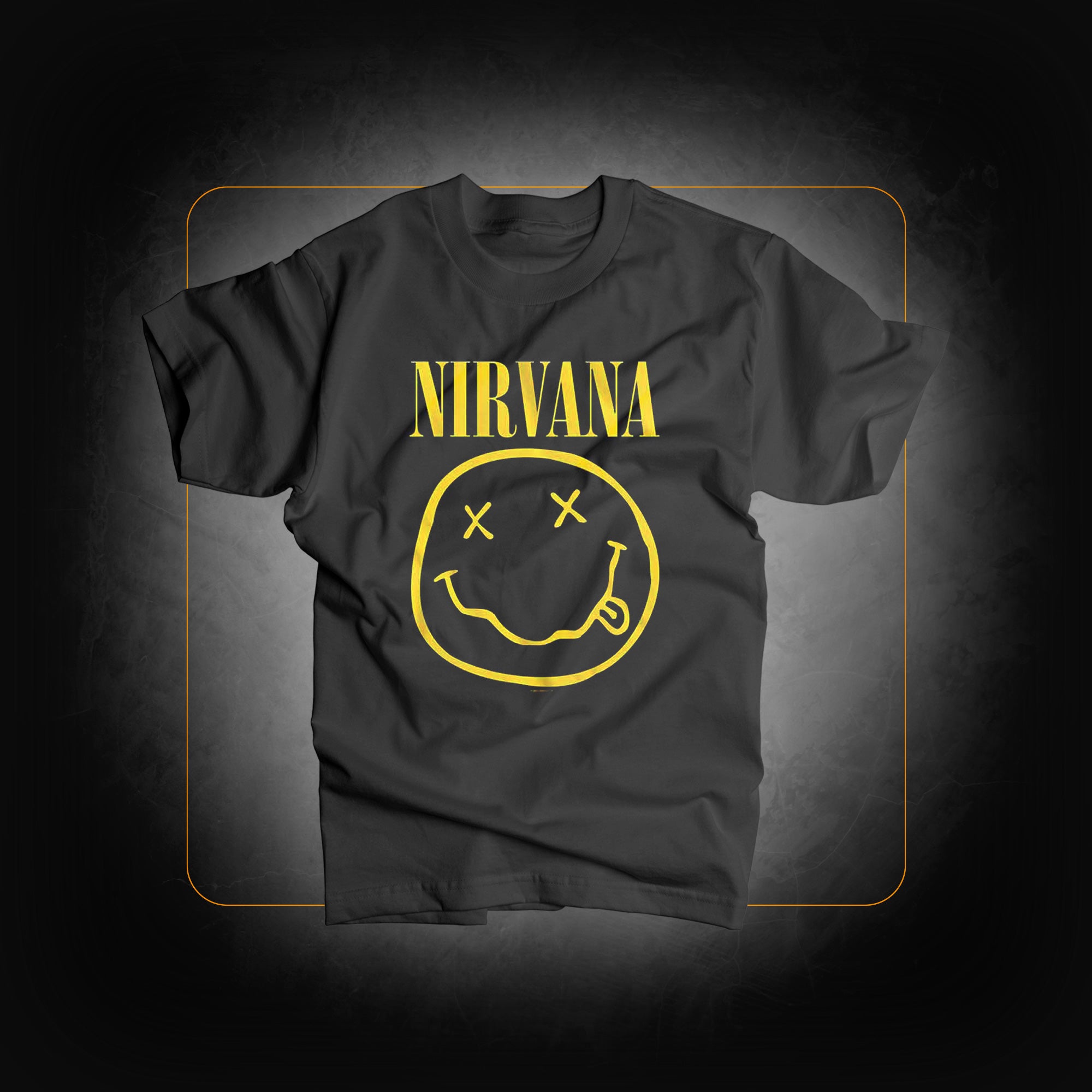 T-Shirt: Visage heureux Jaune - Nirvana