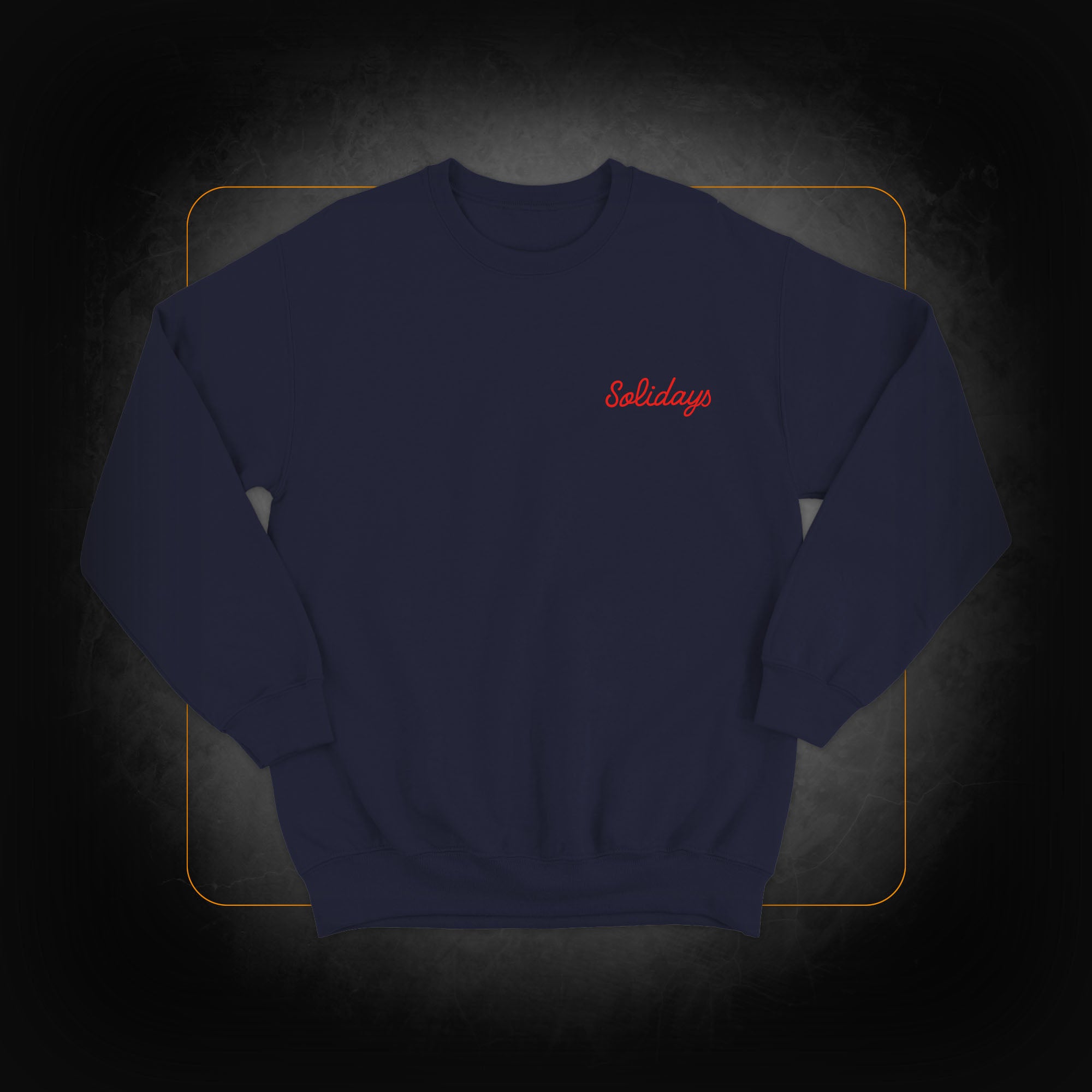 Unisex Embroidered Round Neck Sweatshirt - Solidays
