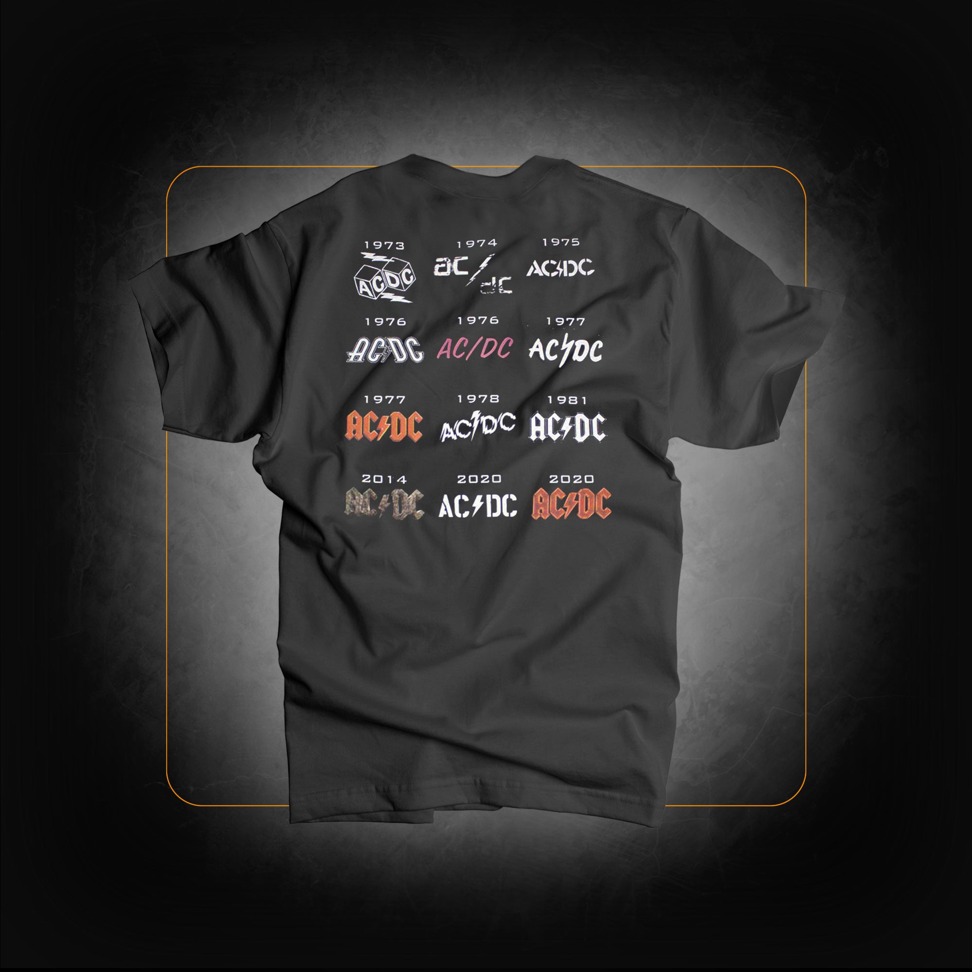 T-Shirt: Logo History - AC/DC 50th anniversary edition