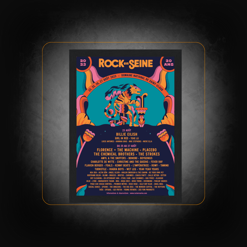 Affiche Personnalisée Festival Rock en Seine 2023