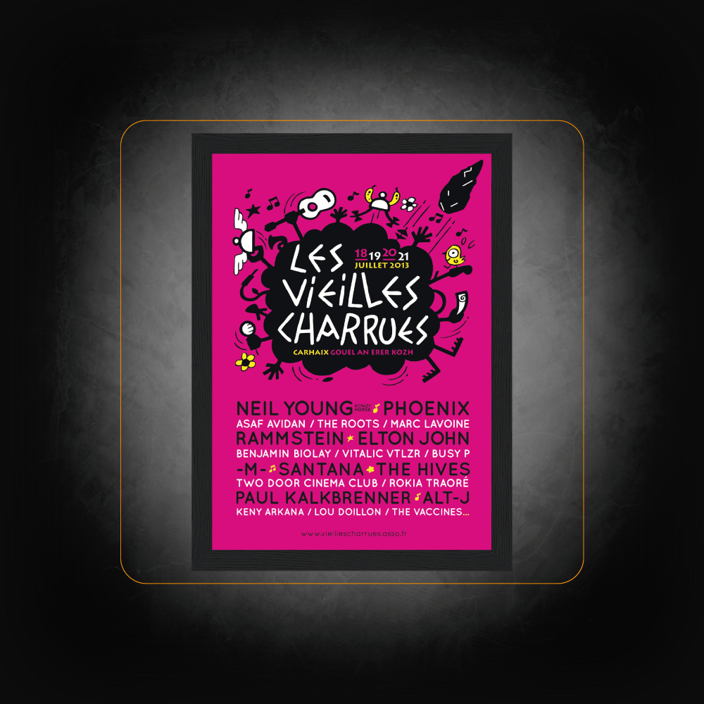 Affiche Personnalisée Festival Les Vieilles Charrues 2013