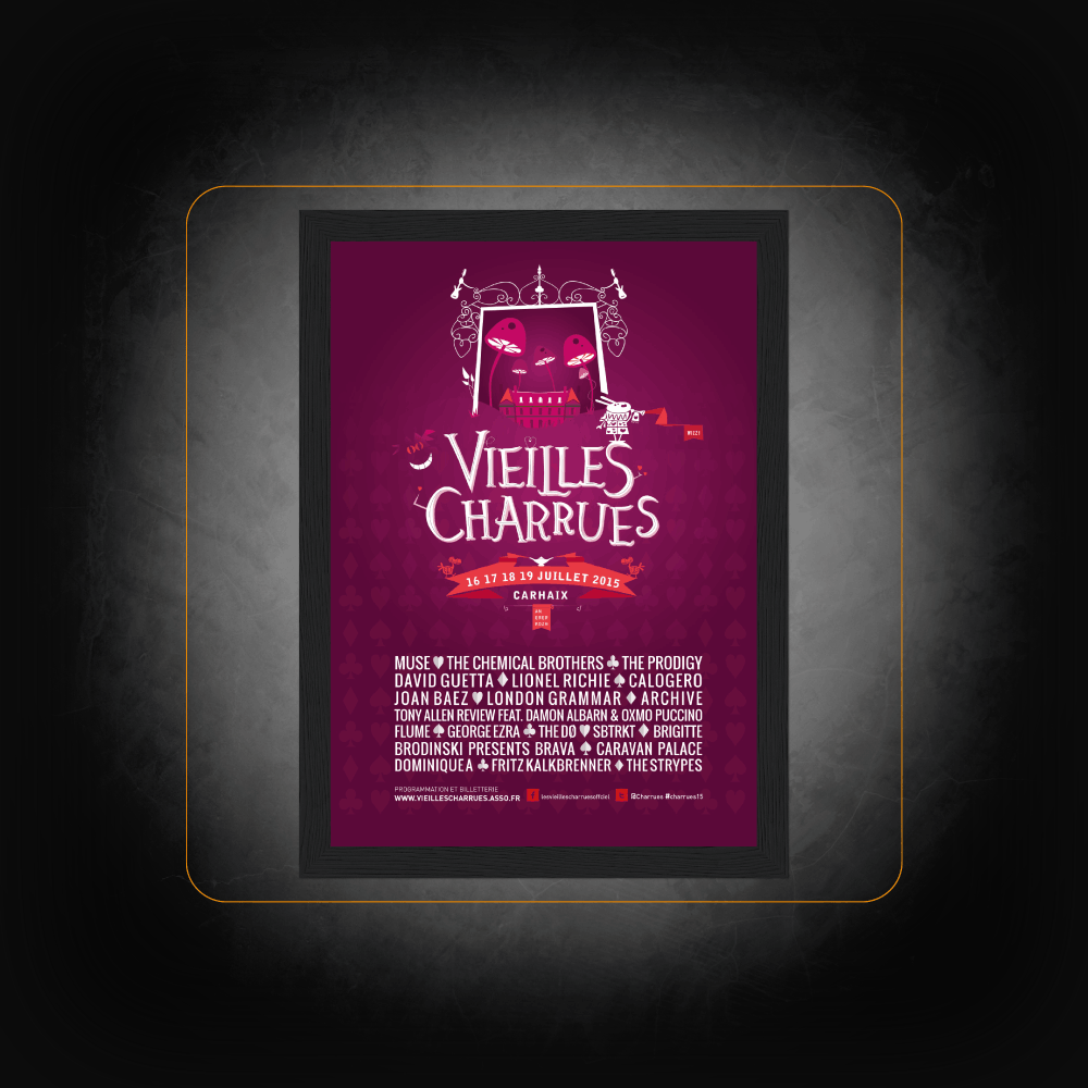 Affiche Personnalisée Festival Les Vieilles Charrues 2015