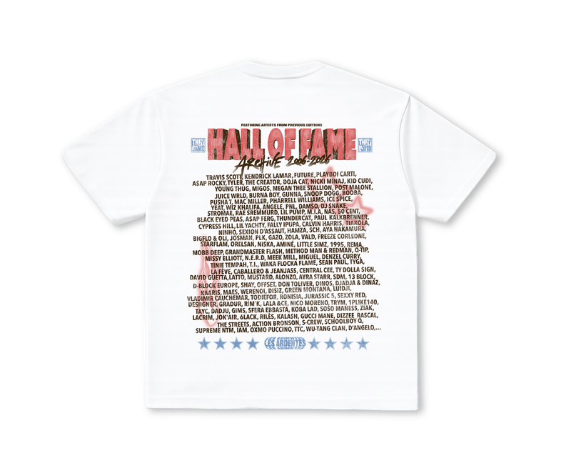 T-Shirt Hall Of Fame 20 Ans Blanc - Les Ardentes