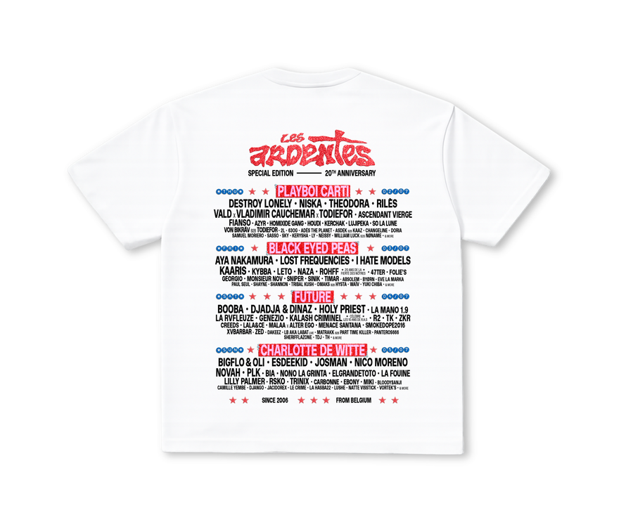 T-Shirt Line Up 2026 Blanc - Les Ardentes