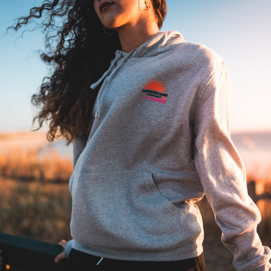 Sweat à capuche gris Line Up Couleurs 2025 - Francofolies