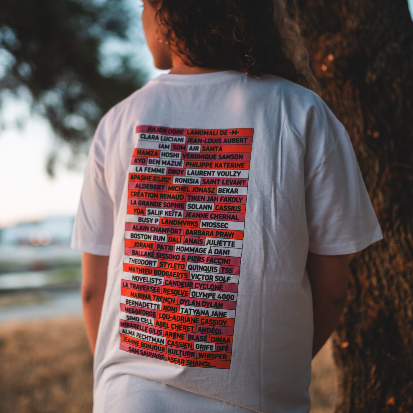 T-Shirt Blanc Line Up Couleurs 2025 - Francofolies