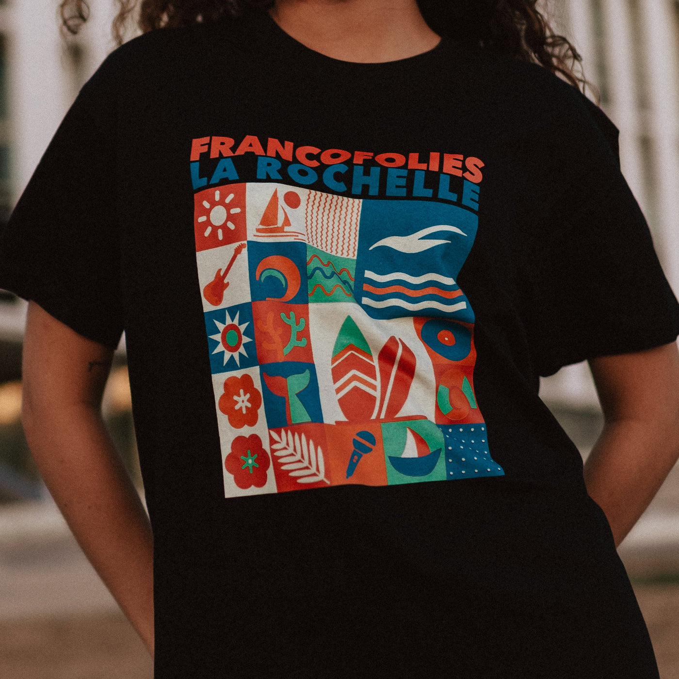 T-Shirt Noir Lifestyle - Francofolies