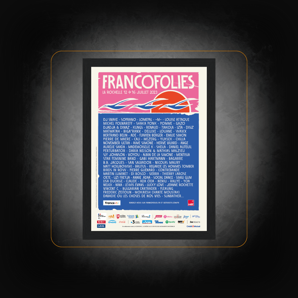 Affiche Personnalisée Festival Les Francofolies 2023