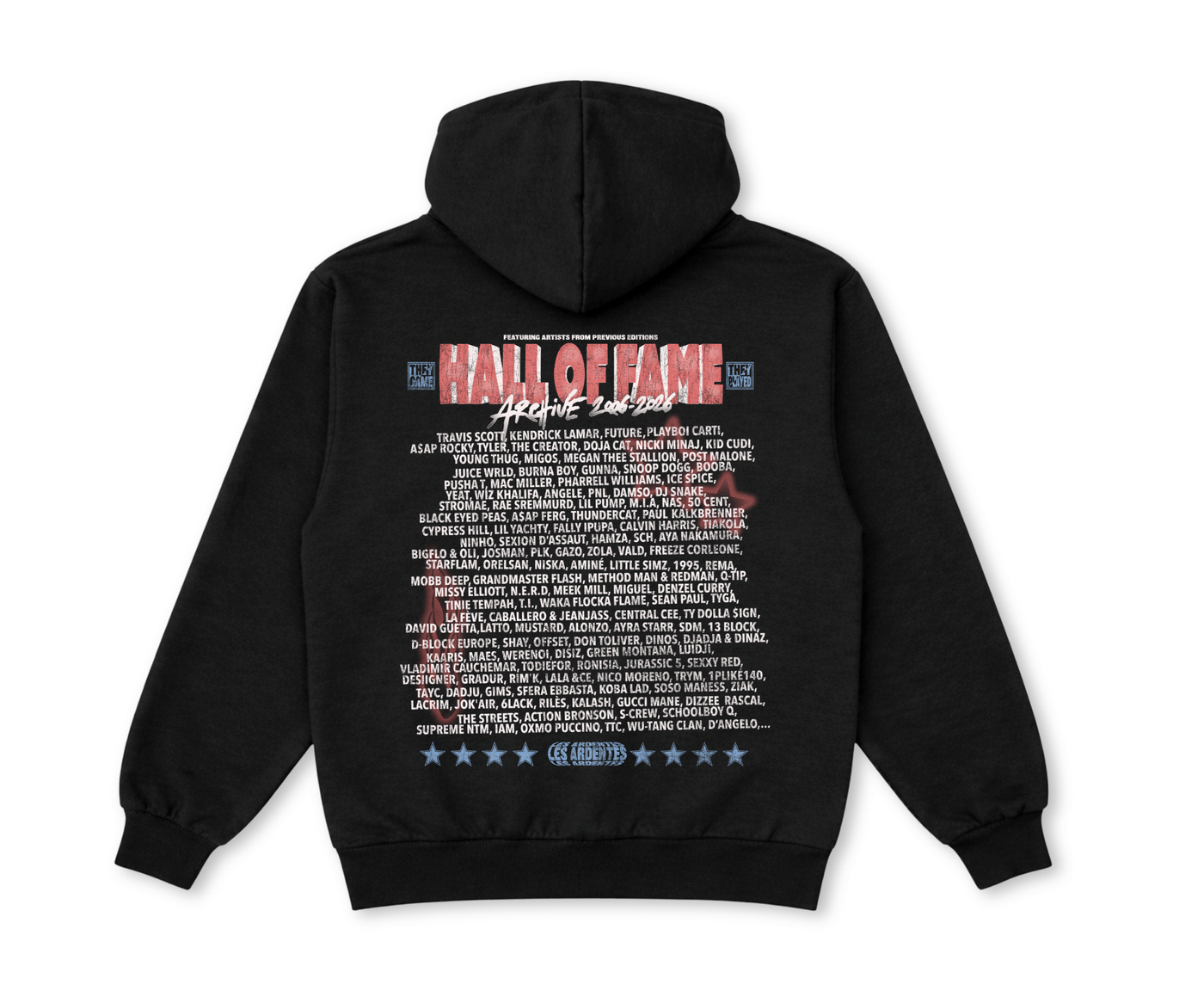 Hoodie Hall Of Fame 20 Ans Noir - Les Ardentes