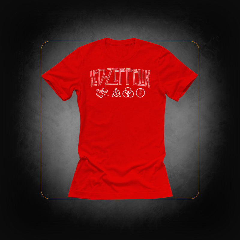 T-shirt femme Led Zeppelin Logo et Symbols