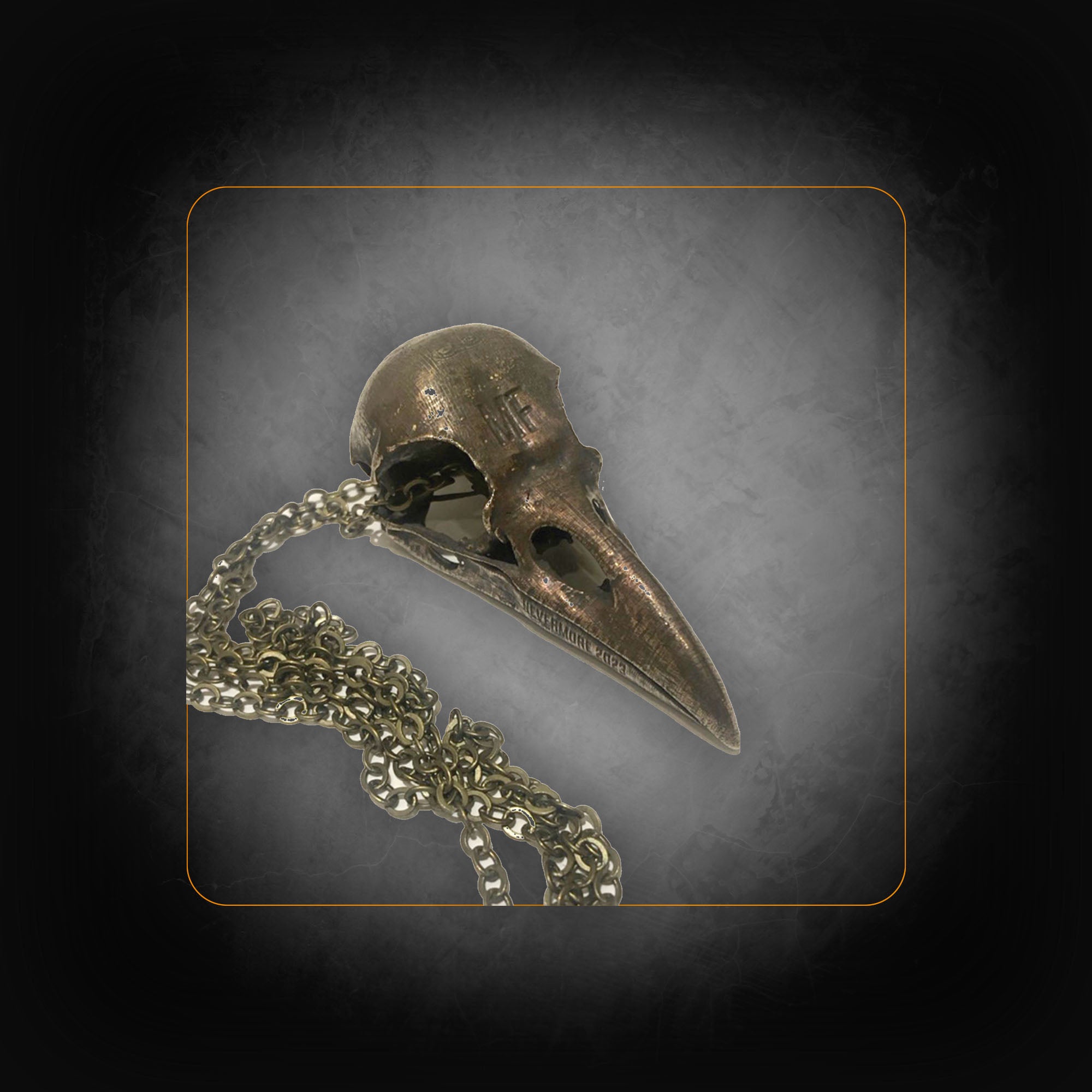 Collier Bronze Michel Buffet - Pendentif Lune - Signature Estampillée - 42-45 Cm