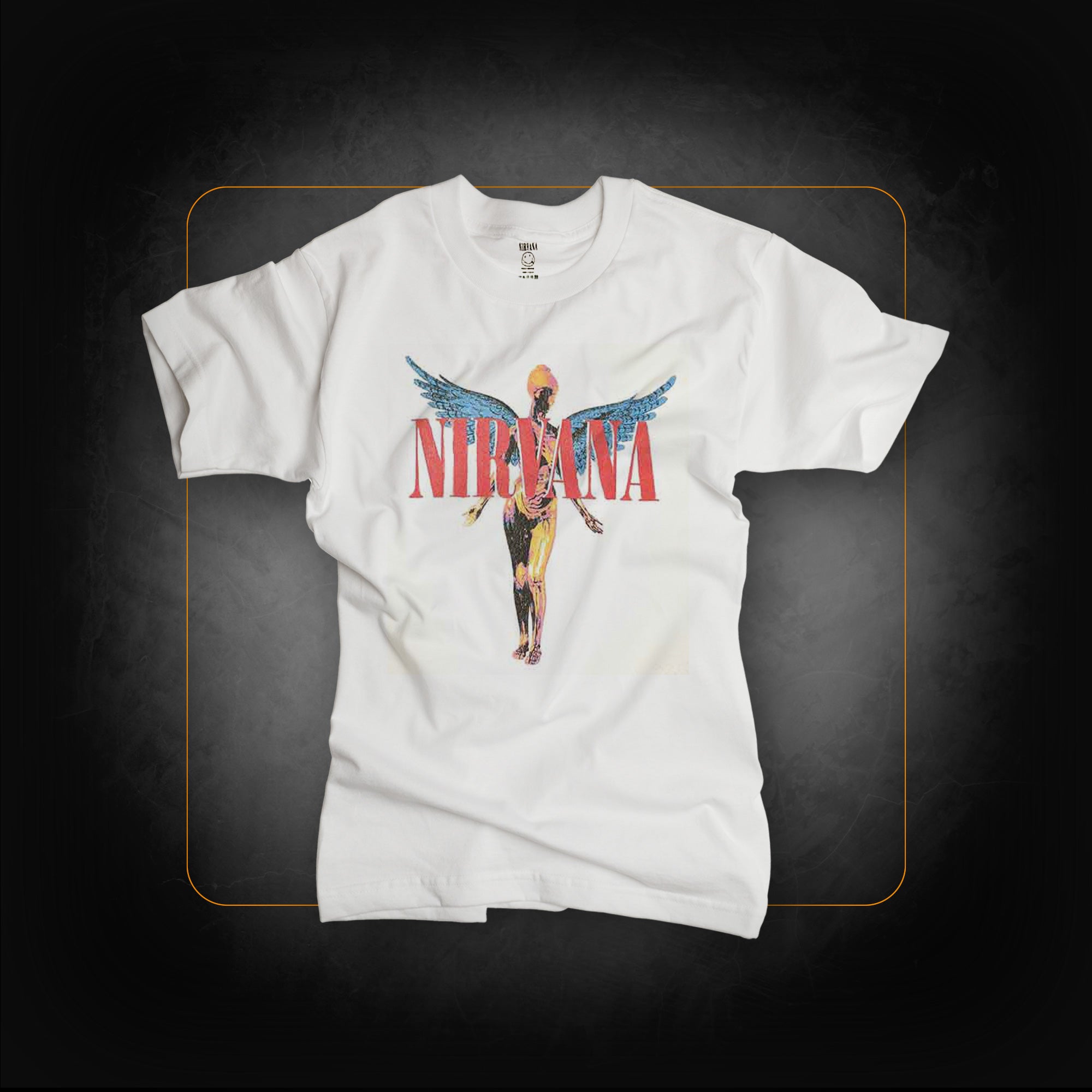 Unisex White T-Shirt: Angelic - Nirvana