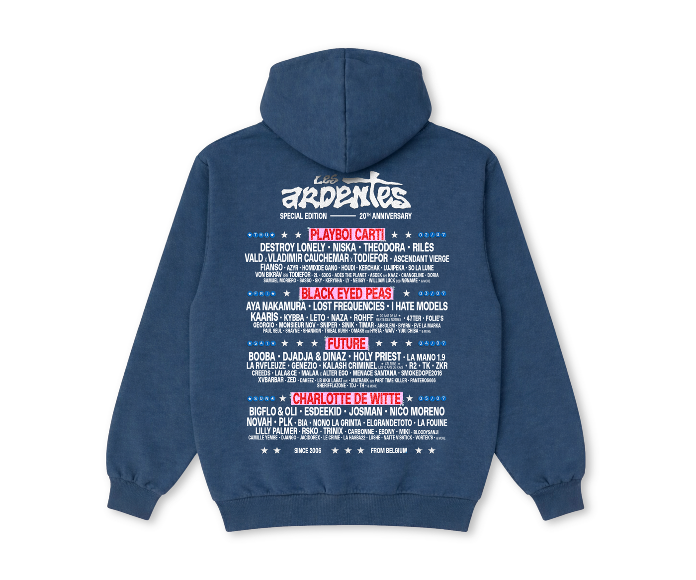 Hoodie Line Up 2026 Denim - Les Ardentes