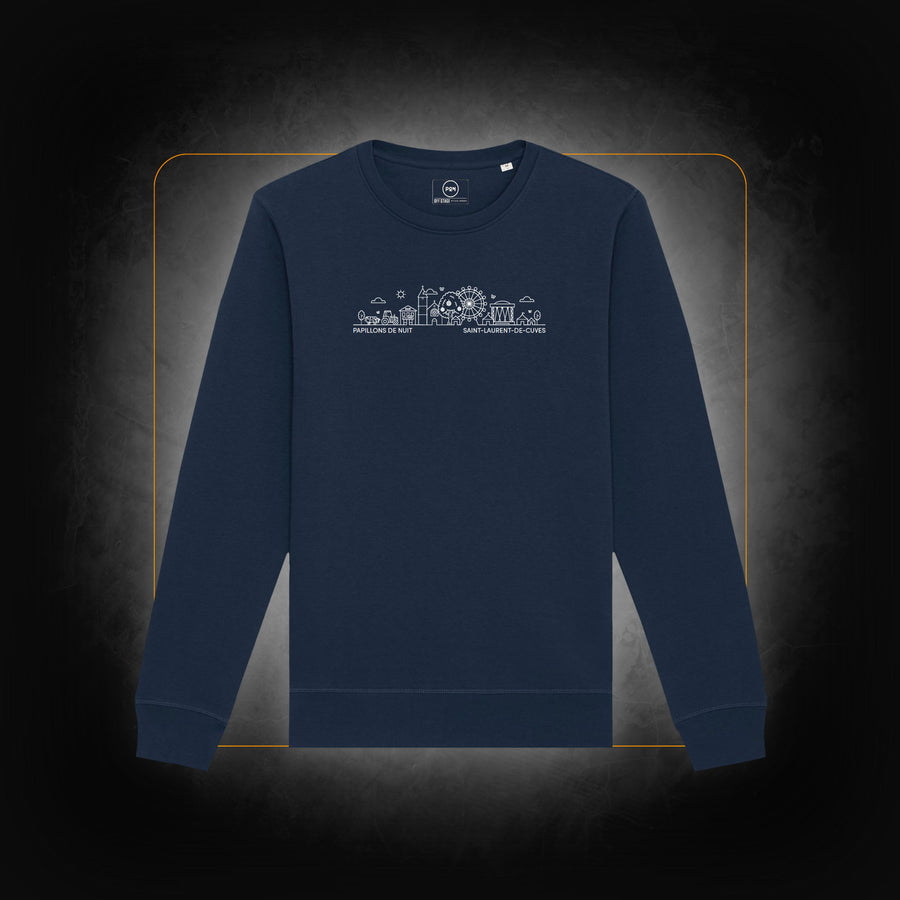Official 2024 Navy Blue Sweatshirt - Papillons de Nuit
