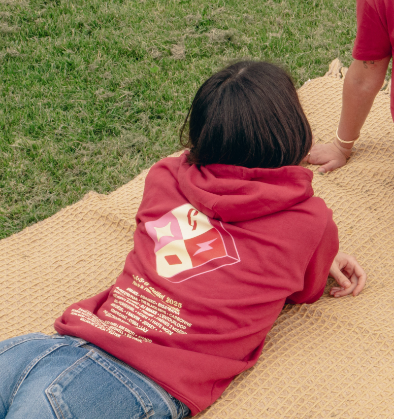 Sweatshirt à capuche Line Up Rouge - Garorock