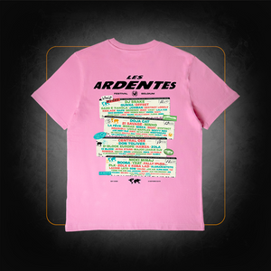 Line Up Pink T-Shirt - Les Ardentes