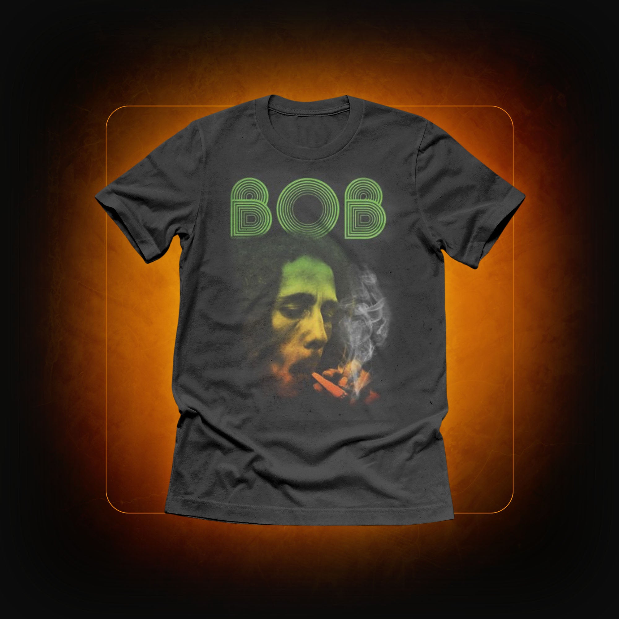 T-shirt Smoking Da Erb black - Bob Marley