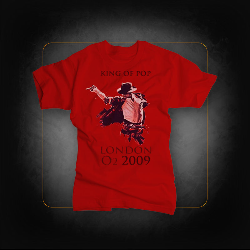 T-shirt rouge King Of Pop -  Michael Jackson
