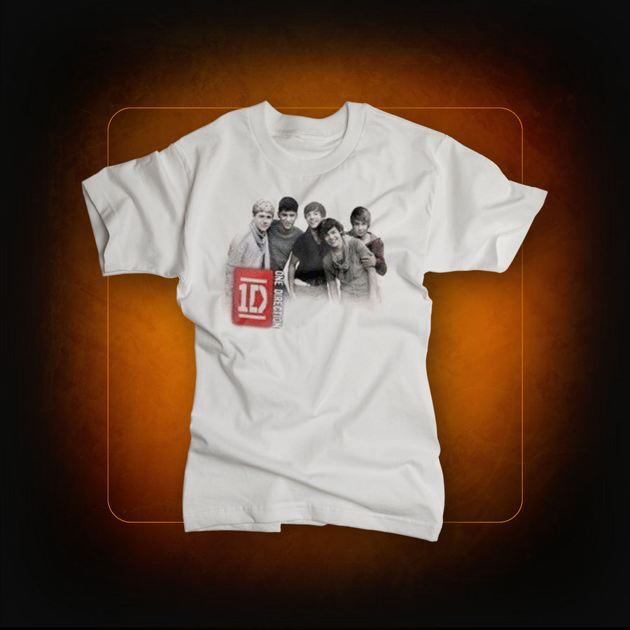 Men's group photo white t-shirt - One Direction
