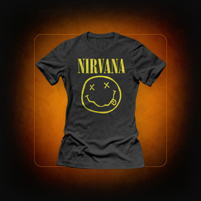 T-shirt femme smiley - Nirvana