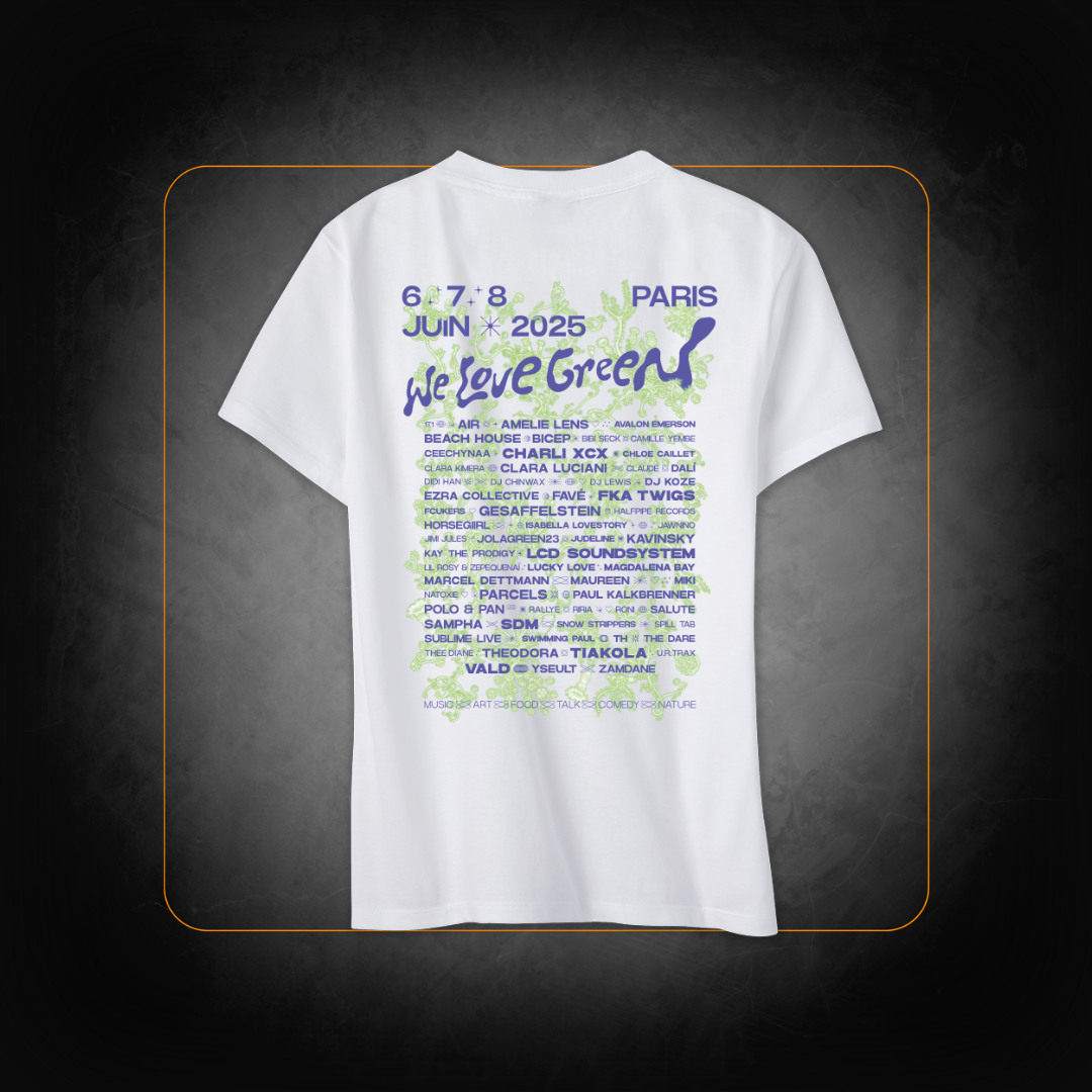 T-Shirt Blanc Plantes Line Up 2025 - We Love Green