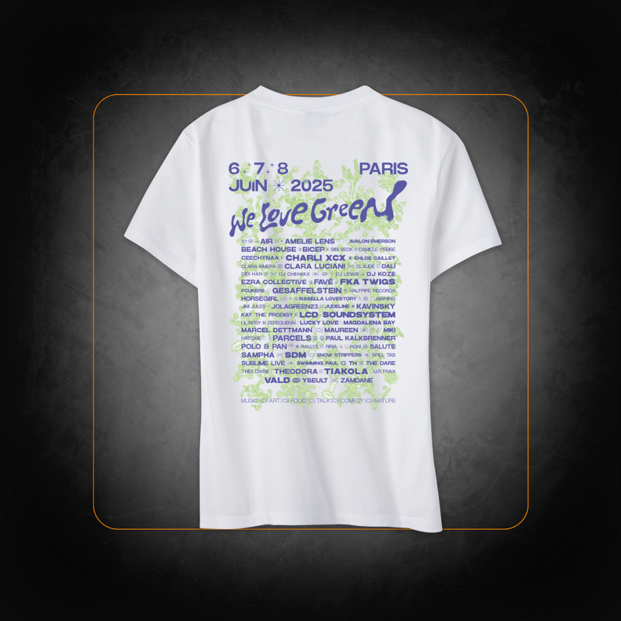 T-Shirt Blanc Plantes Line Up 2025 - We Love Green
