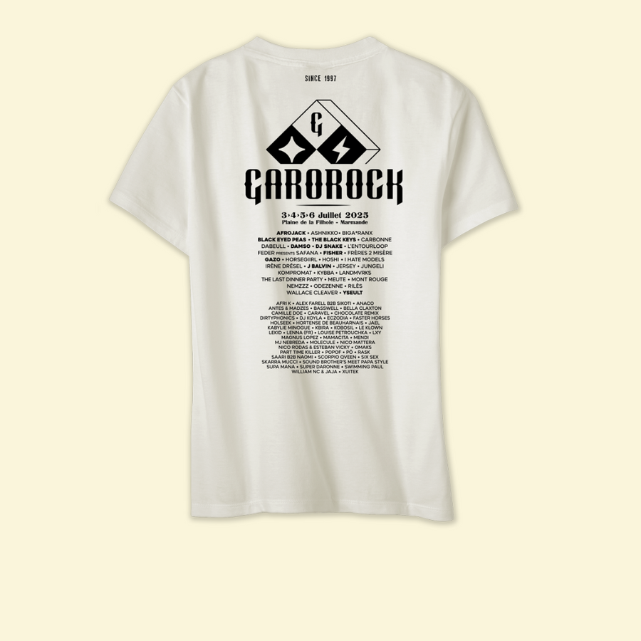 T-Shirt Line Up Ecru - Garorock