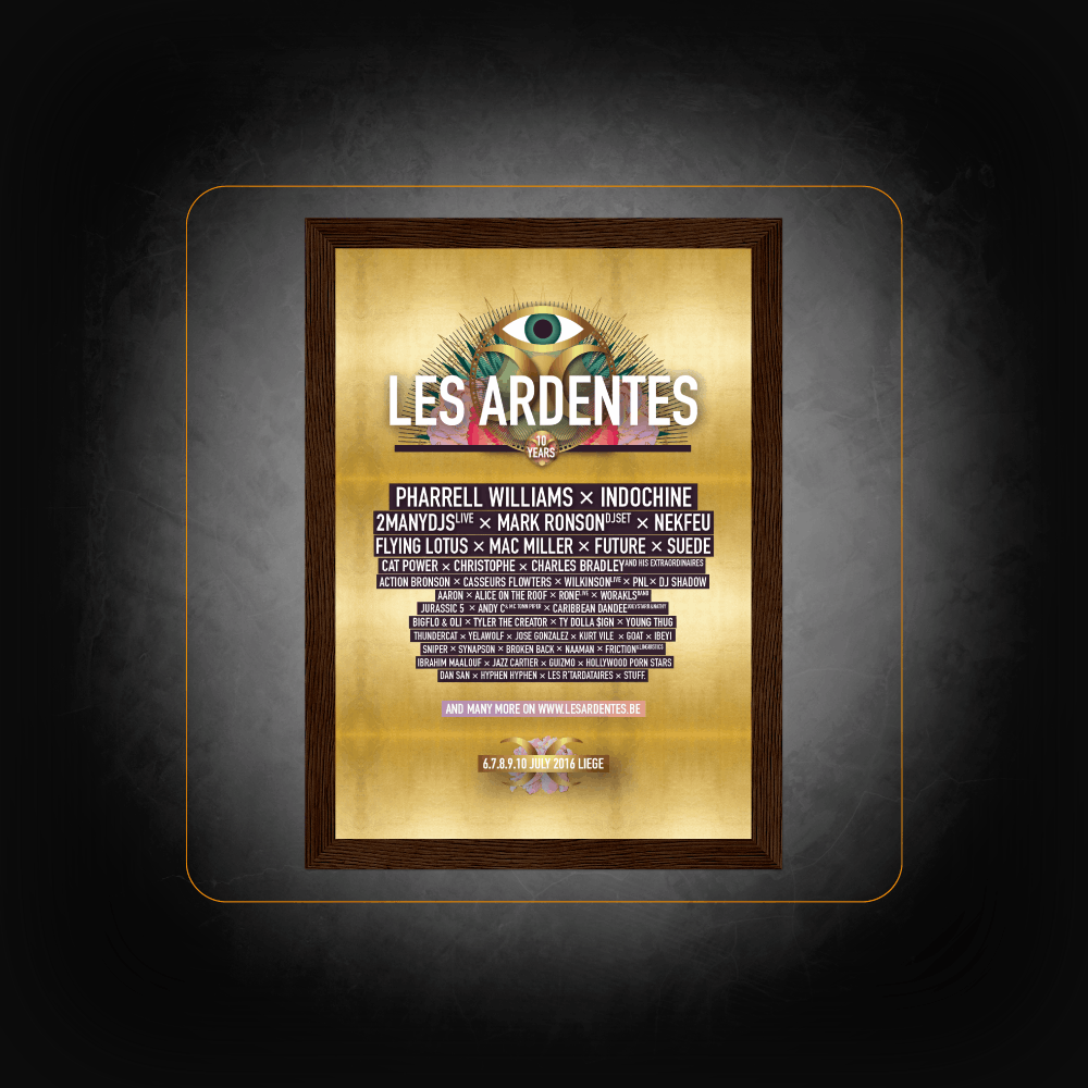 Personalized Poster Festival Les Ardentes 2016