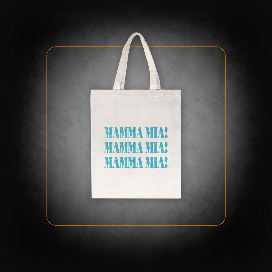 Natural glitter tote bag - Mamma Mia!