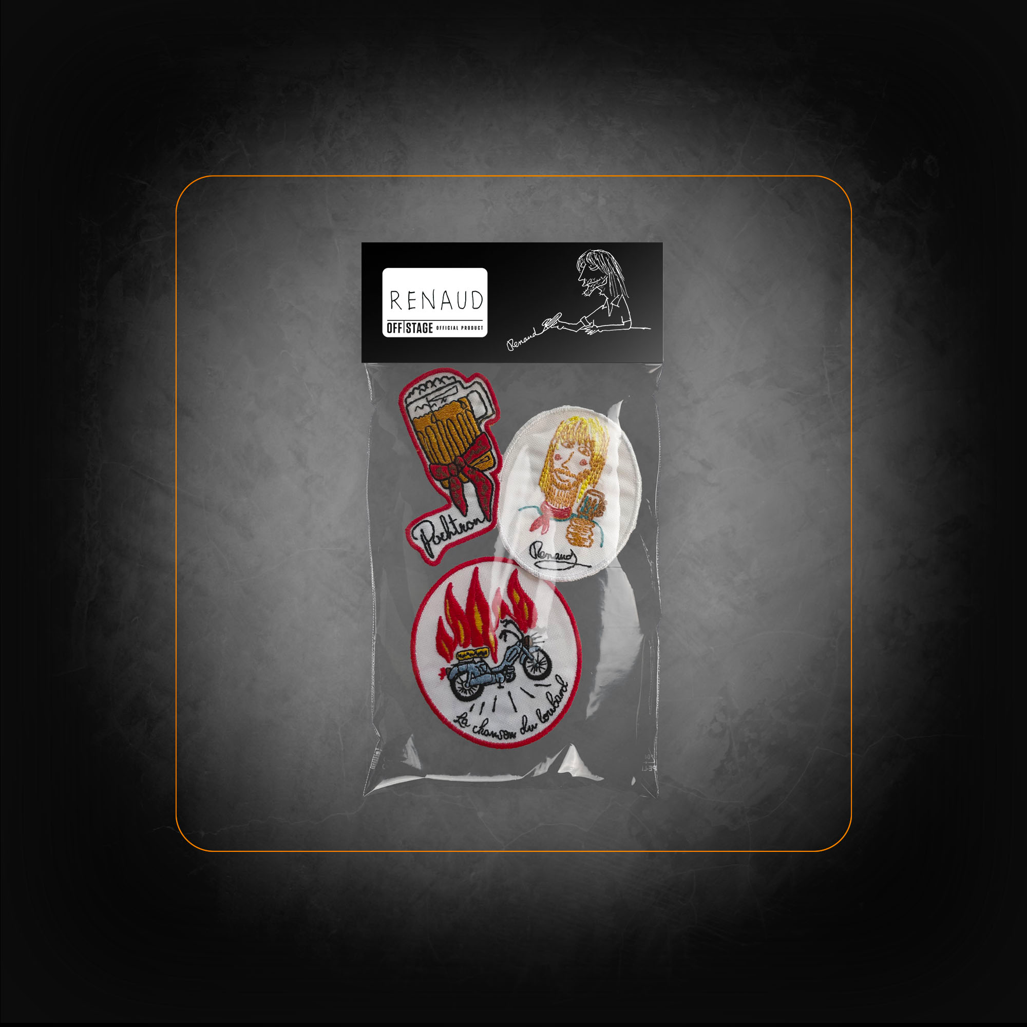 Pack de 3 patchs thermocollants « Le Crayon de Renaud » - Renaud