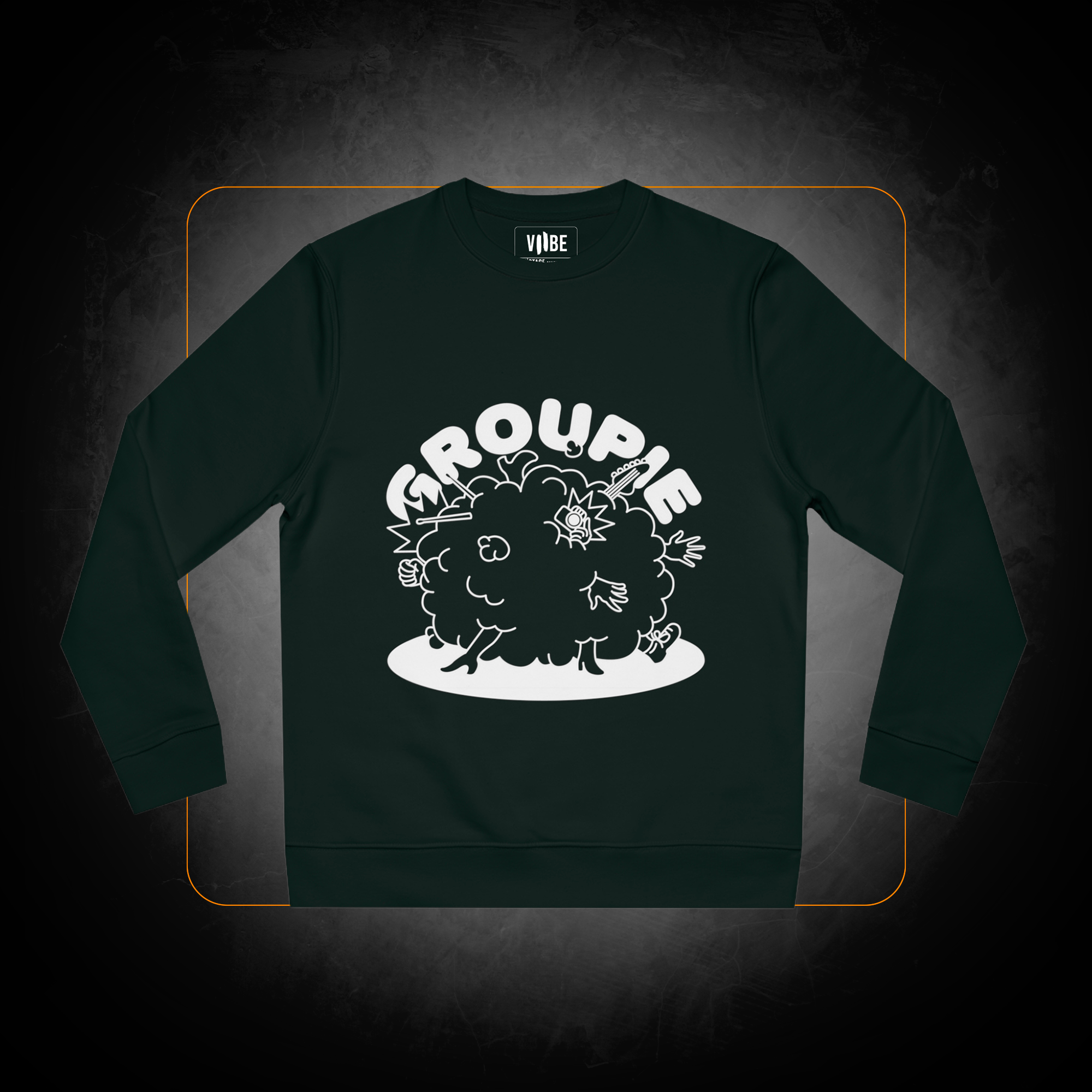 Black Sweatshirt Logo Groupie - VIIBE