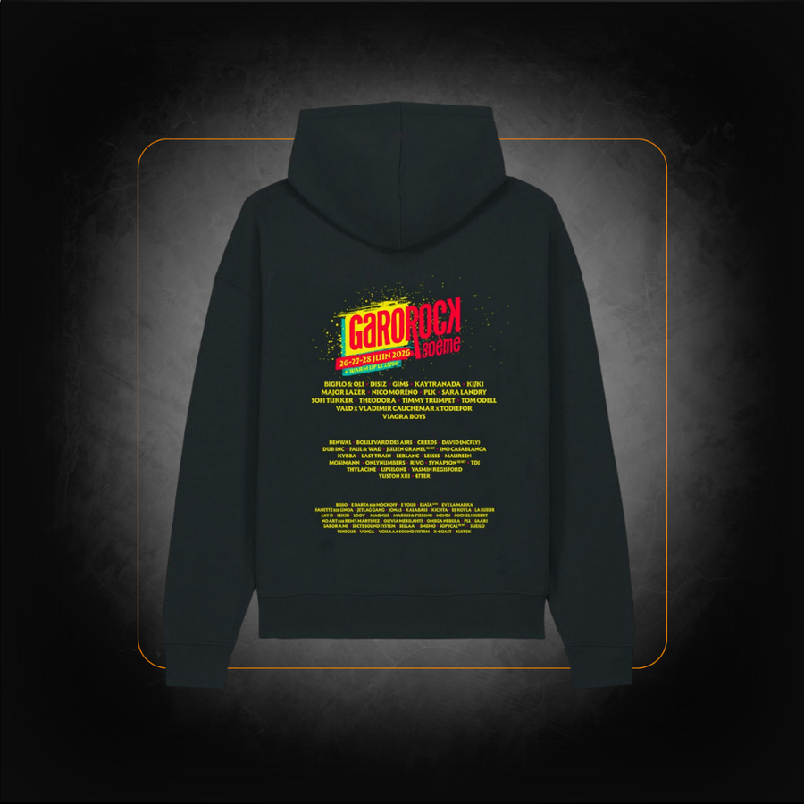 Hoodie Line-Up 2026 Noir - Garorock