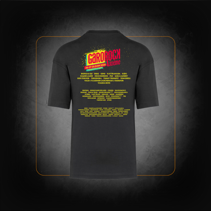 T-Shirt Line Up 2026 Noir - Garorock