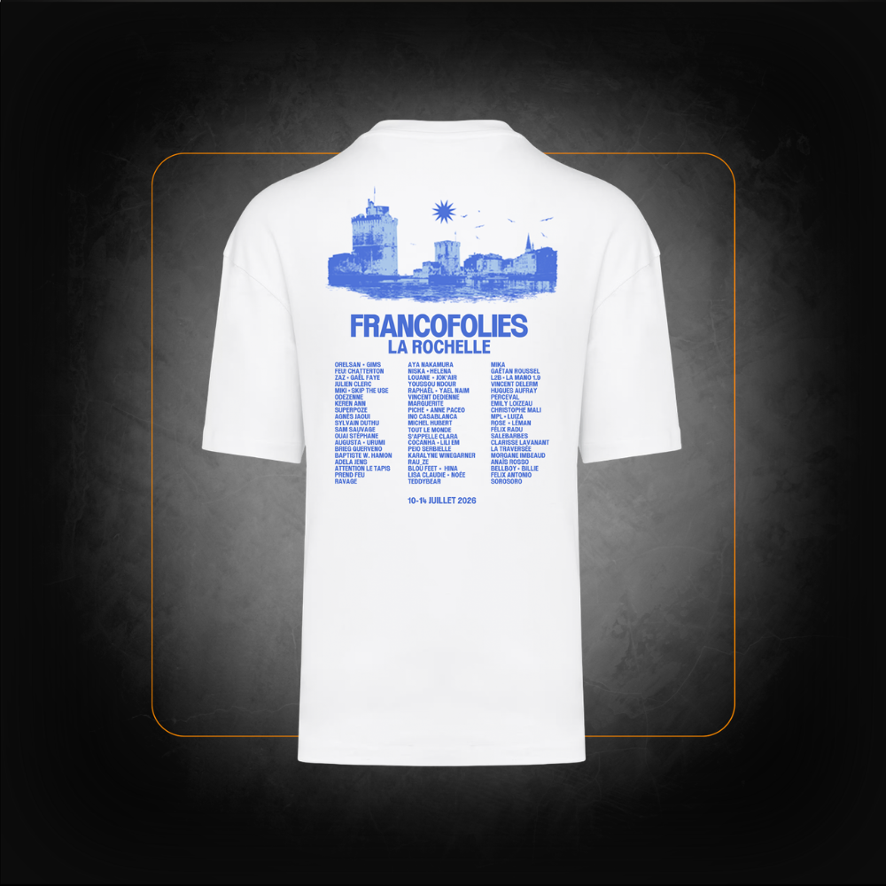 T-Shirt Line Up 2026 Blanc - Francofolies