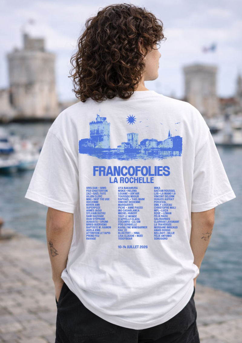 T-Shirt Line Up 2026 Blanc - Francofolies