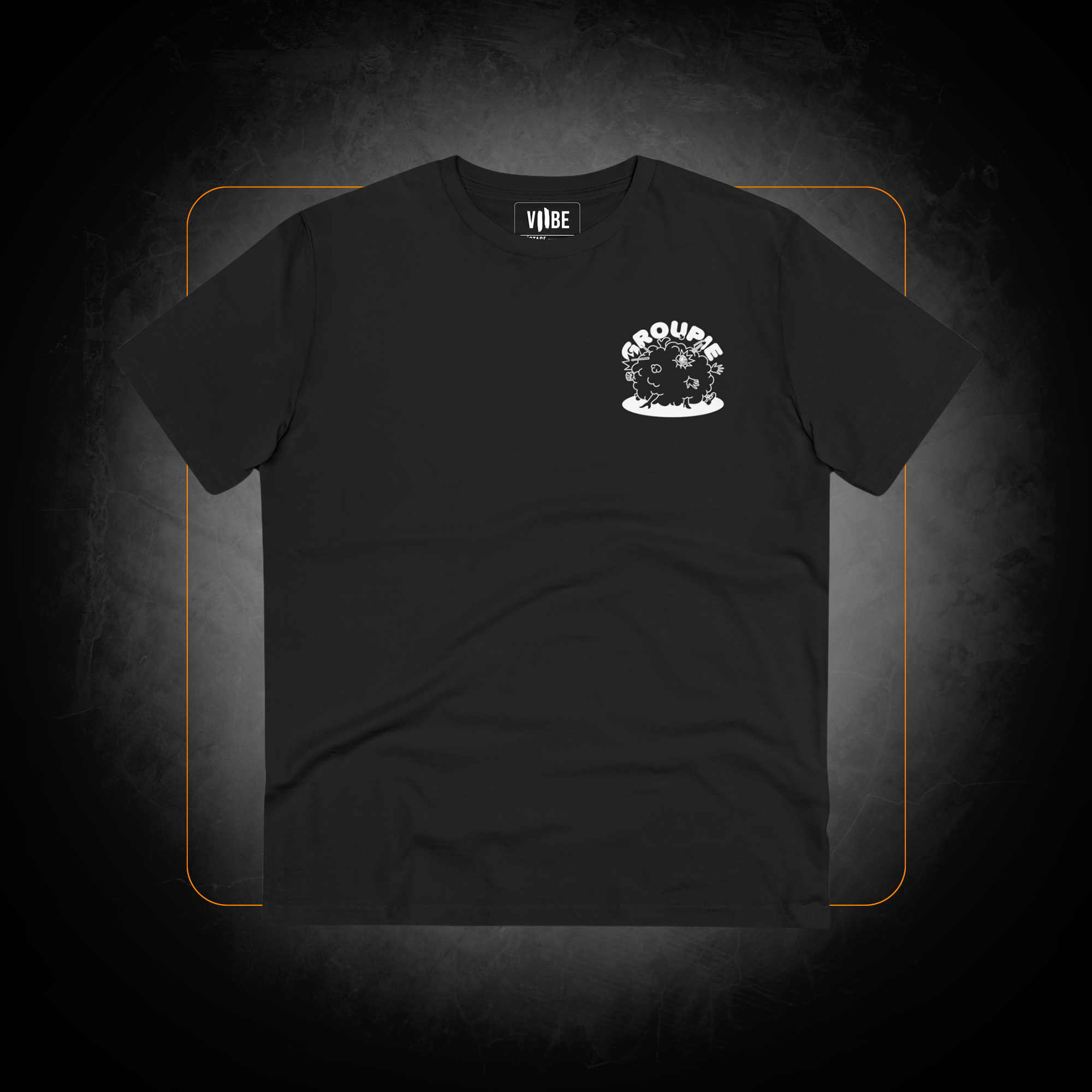 T-Shirt Noir Logo Cœur Groupie – VIIBE