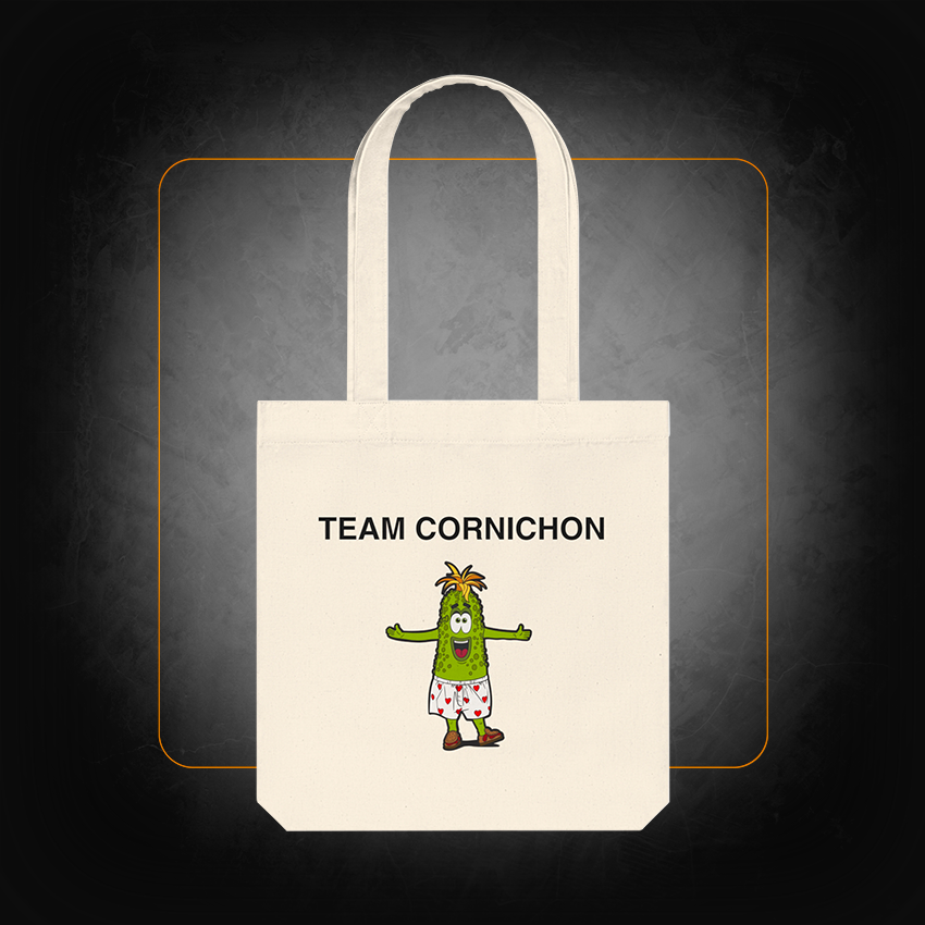 Team Cornichon ecru tote bag - Mask Singer