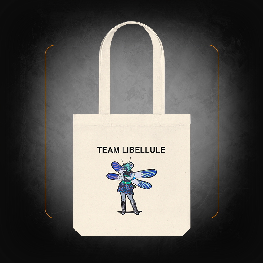 Team Libellule ecru tote bag - Mask Singer